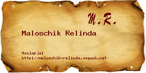 Maloschik Relinda névjegykártya